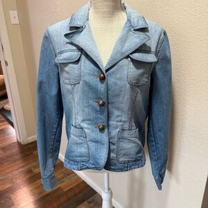 Ruff Hewn Denim Blue Women's Jacket - Size Large
